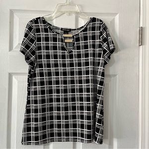 Black and White Blouse Size Small